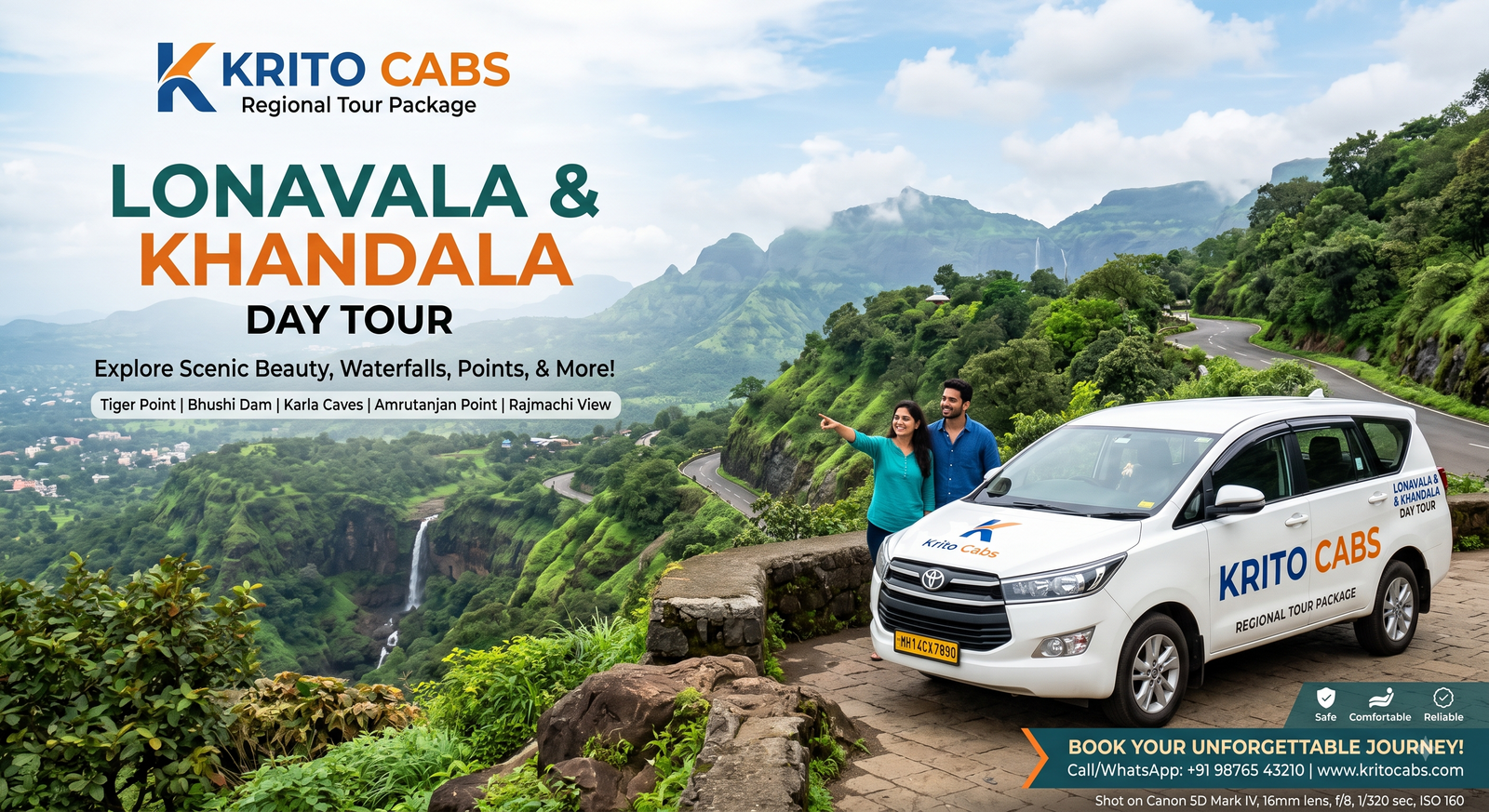 Lonavala and Khandala scenic mountain road